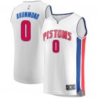 Camiseta Andre Drummond 0 Detroit Pistons Association Edition Blanco Hombre